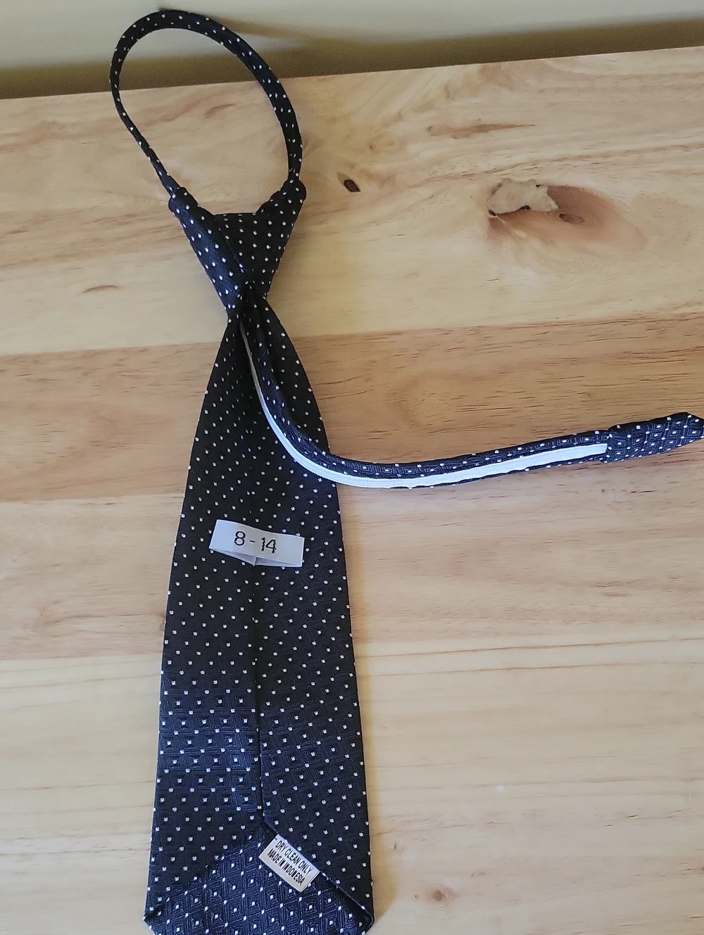Classic Black Polka Dot Youth Tie